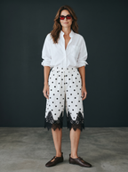 Bermuda in cotone con Pizzo - Pois