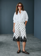 Bermuda in cotone con Pizzo - Pois