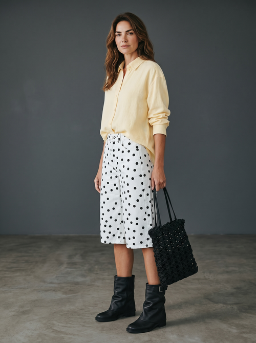 Bermuda in Denim - Pois