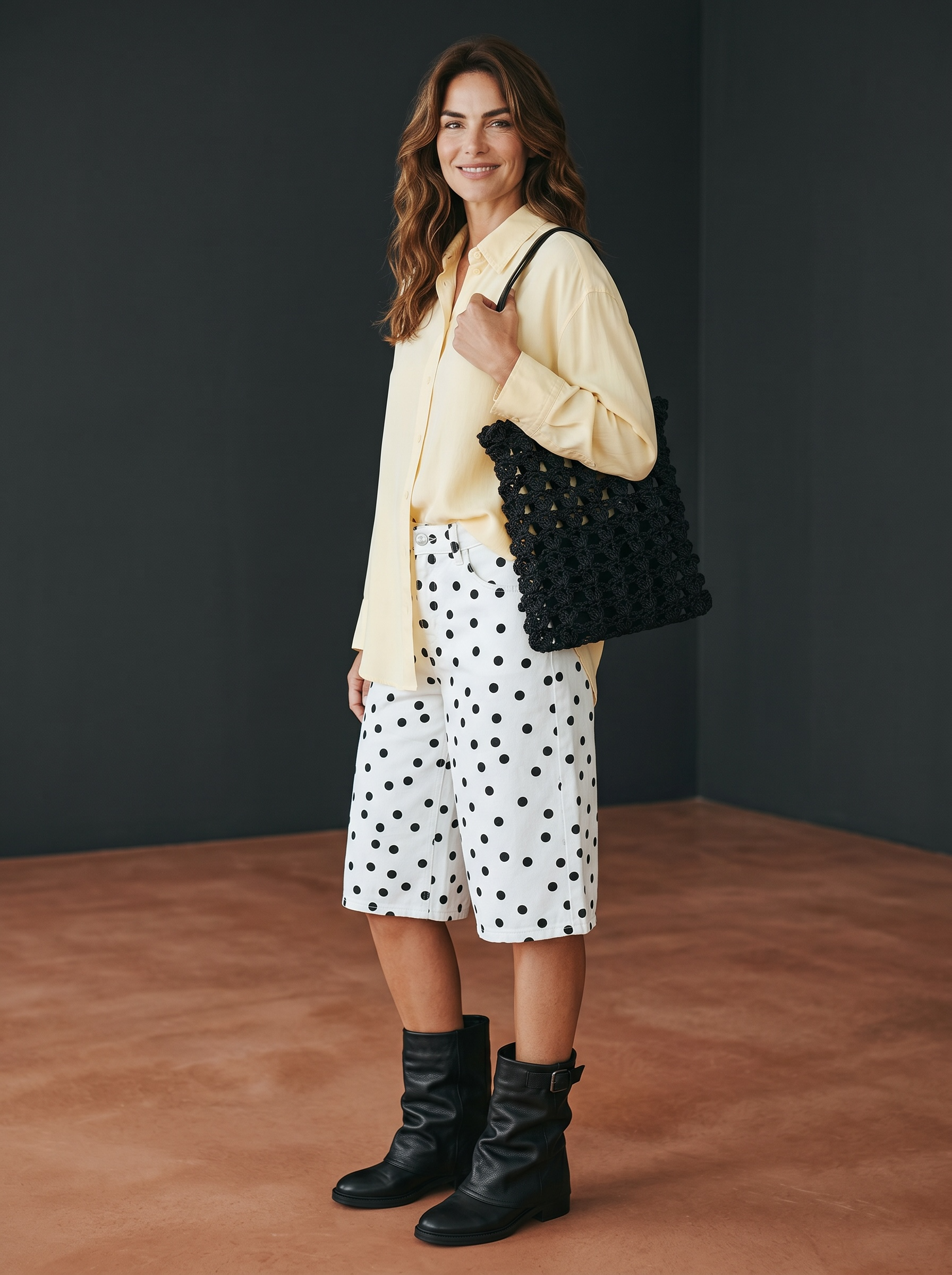 Bermuda in Denim - Pois