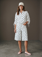 Camicia Oversize in Cotone - Pois