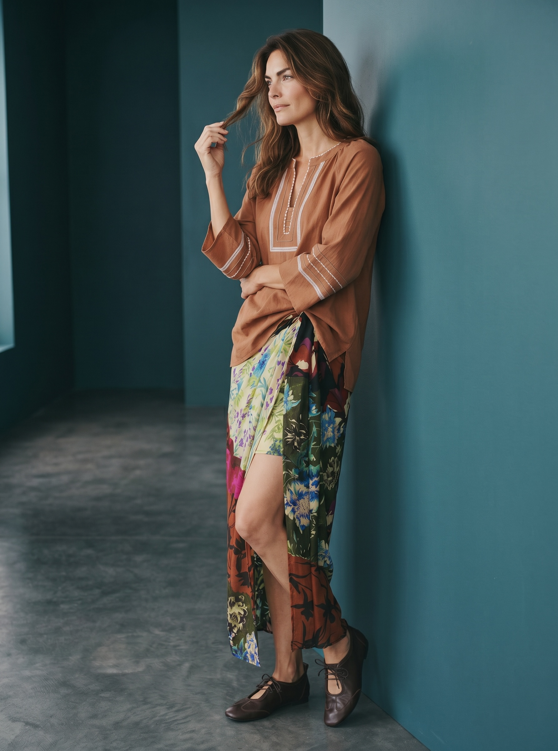 Blusa Zante in cotone - Bruciato