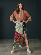 Blusa Zante in cotone - Bruciato