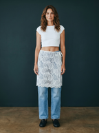 Pareo Foulard in Pizzo - Bianco