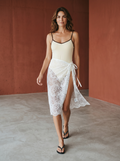 Pareo Foulard in Pizzo - Bianco