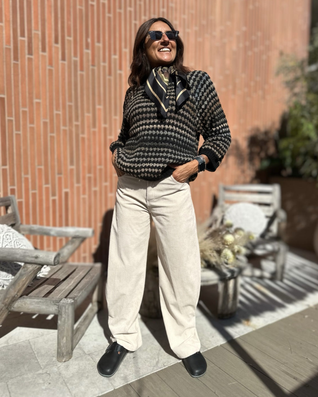 Pantalone Velluto a Coste Panna