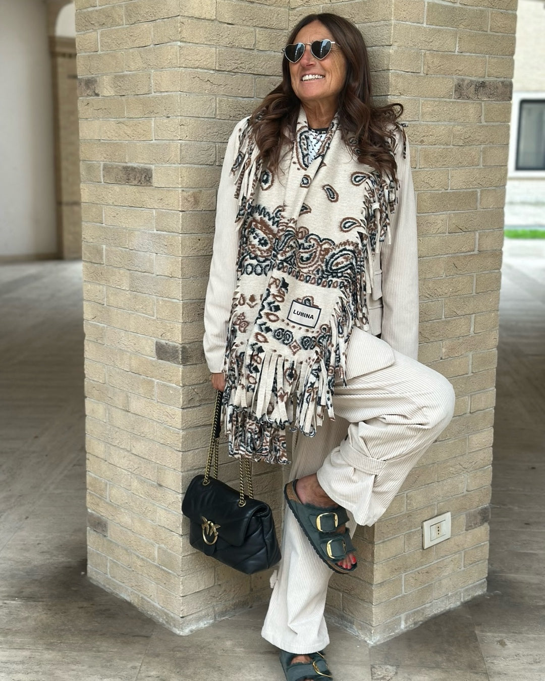 Blazer Velluto a Coste Panna