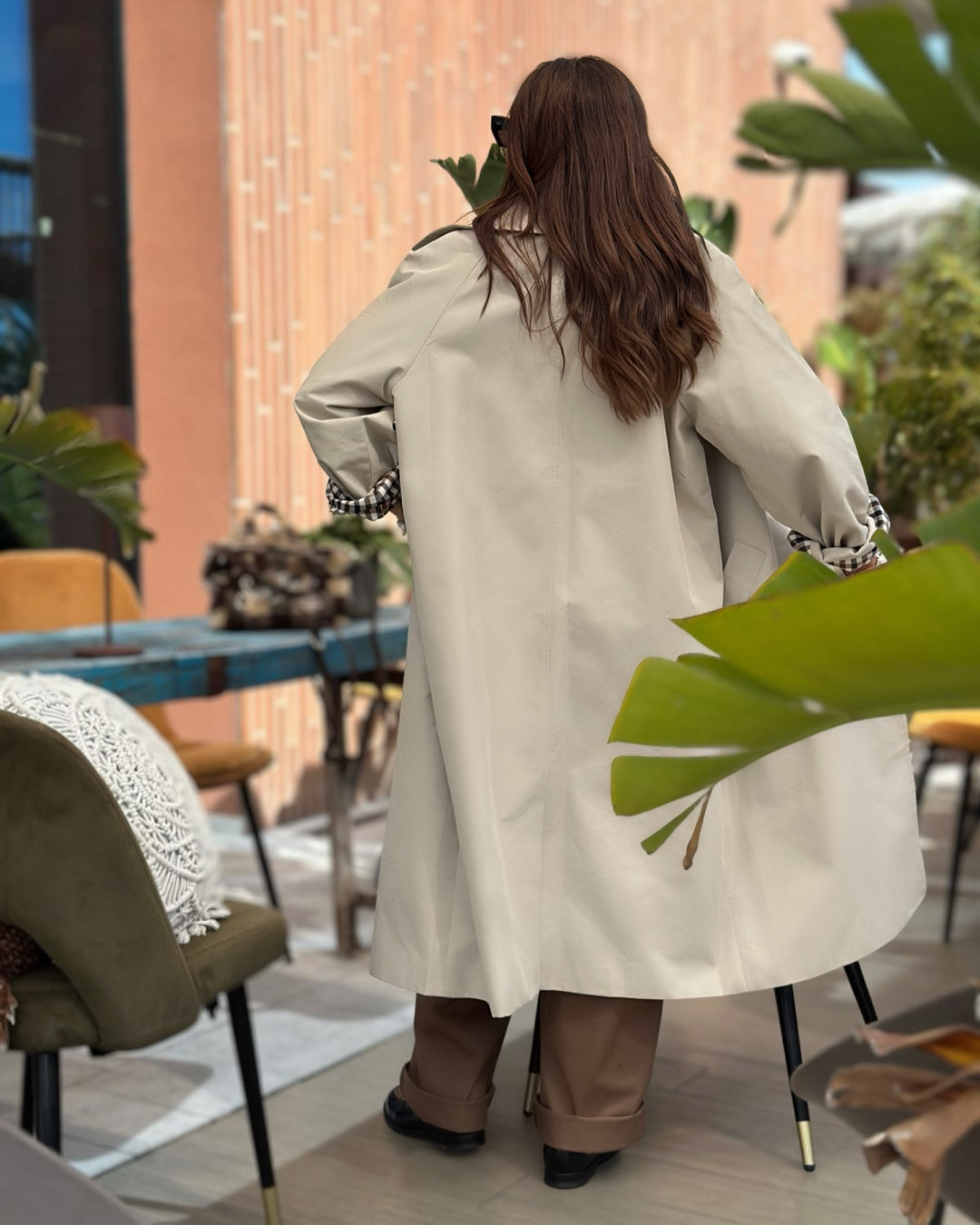 Trench con Fodera Quadretto British | Beige