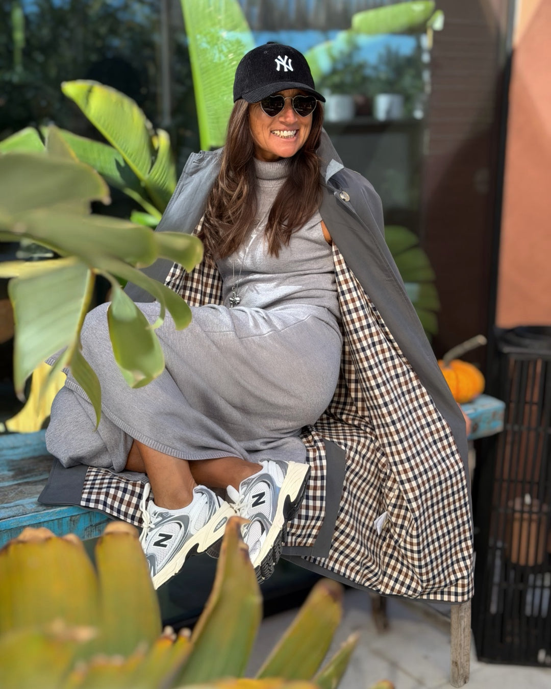 Trench con Fodera Quadretto British | Grigio Antracite