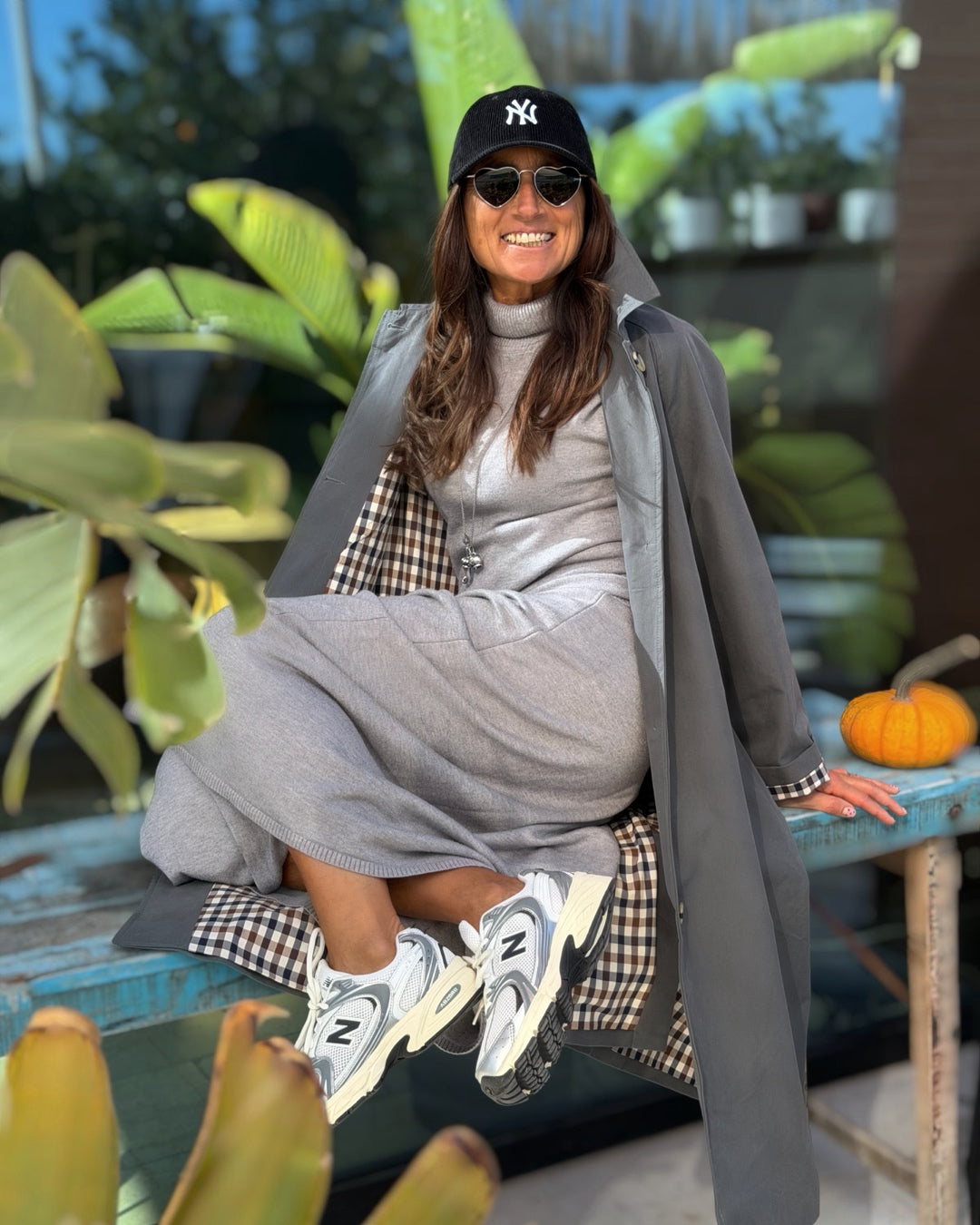 Trench con Fodera Quadretto British | Grigio Antracite