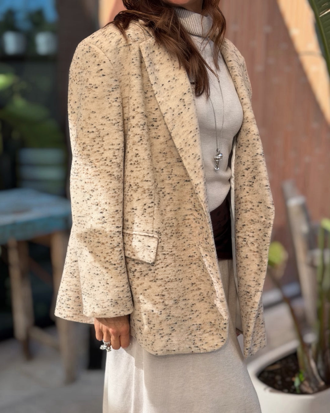 Giacca Oversize "Peso Cappotto" Sale e Pepe | Burro