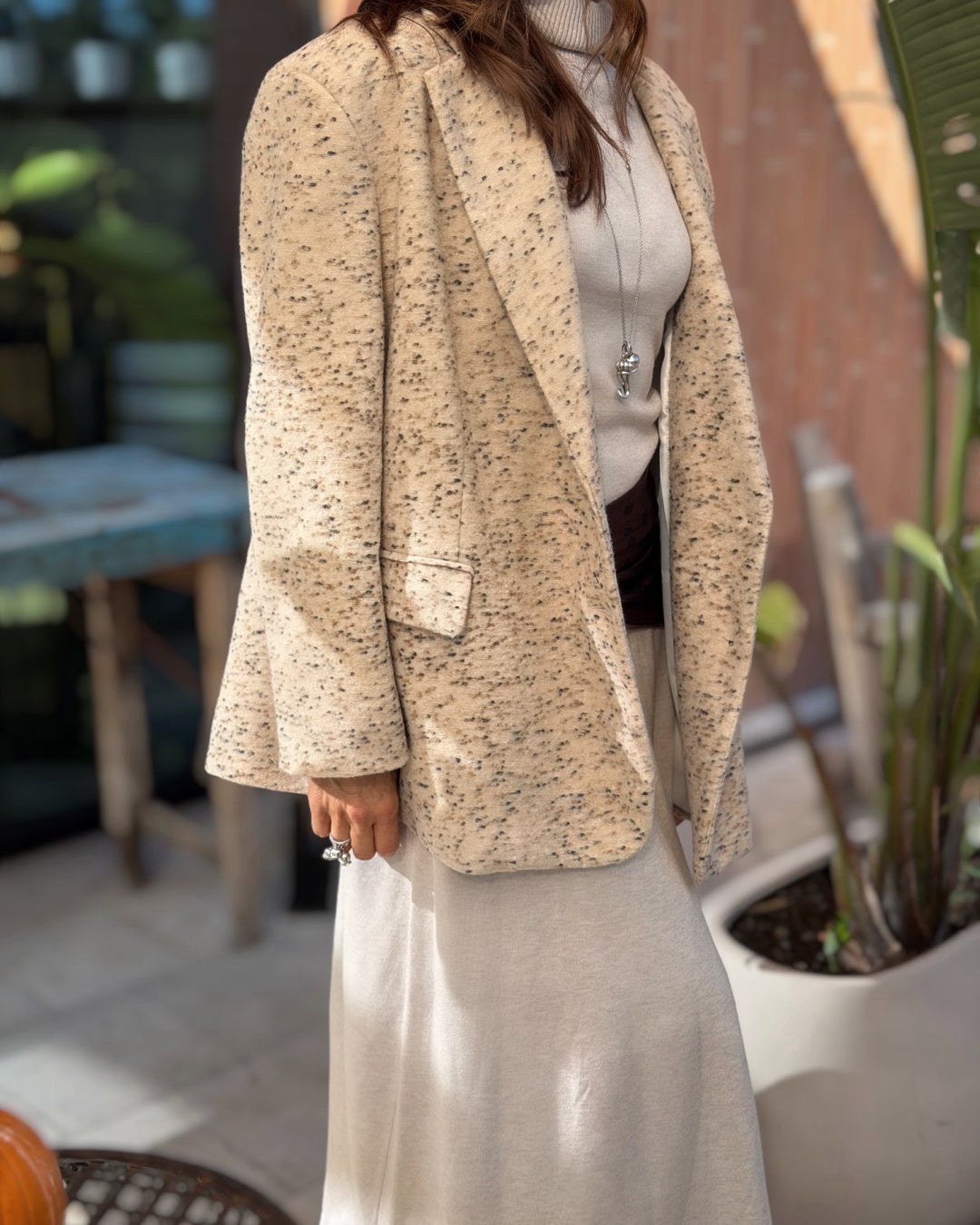 Giacca Oversize "Peso Cappotto" Sale e Pepe | Burro