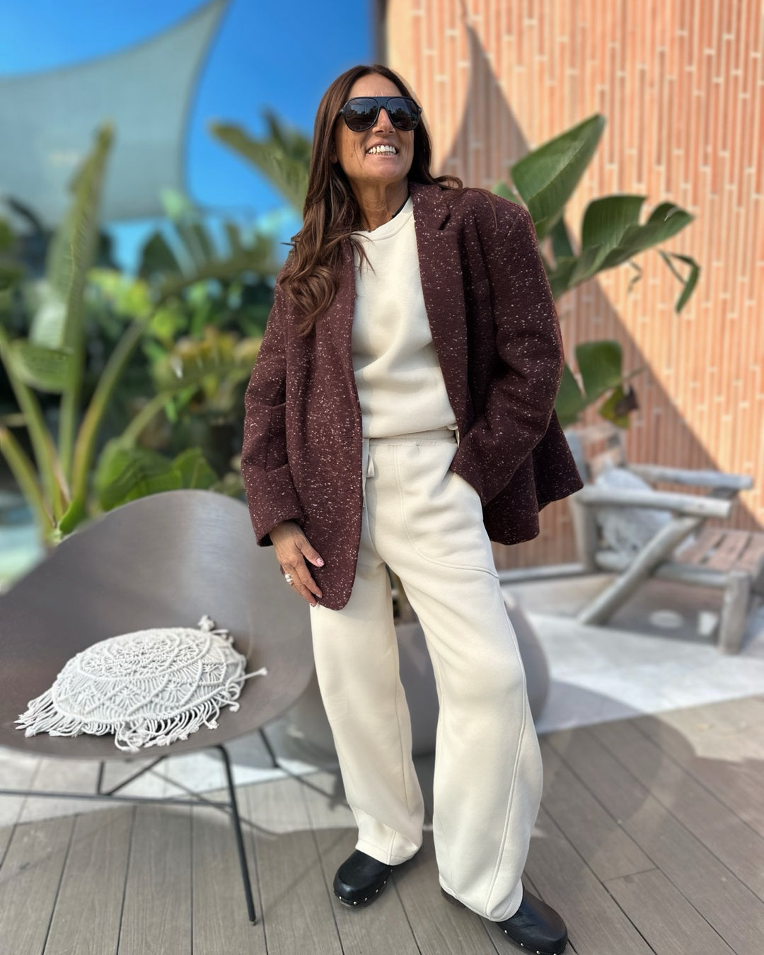 Giacca Oversize "Peso Cappotto" Sale e Pepe | Bordeaux