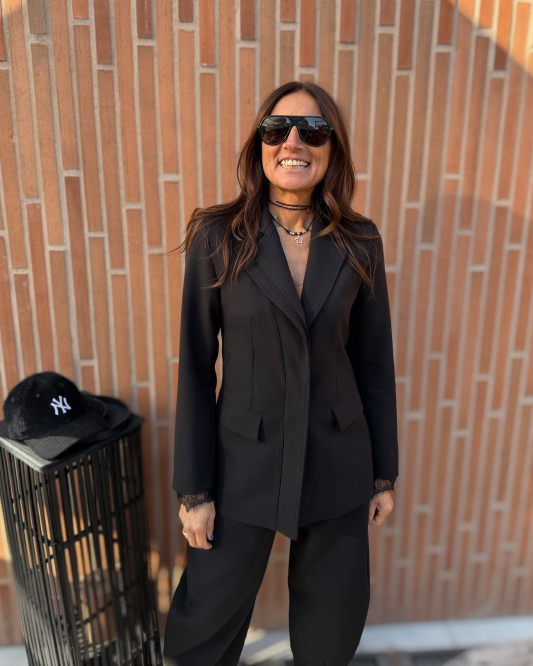 Blazer Punto Milano Doppio Revers  | Nero