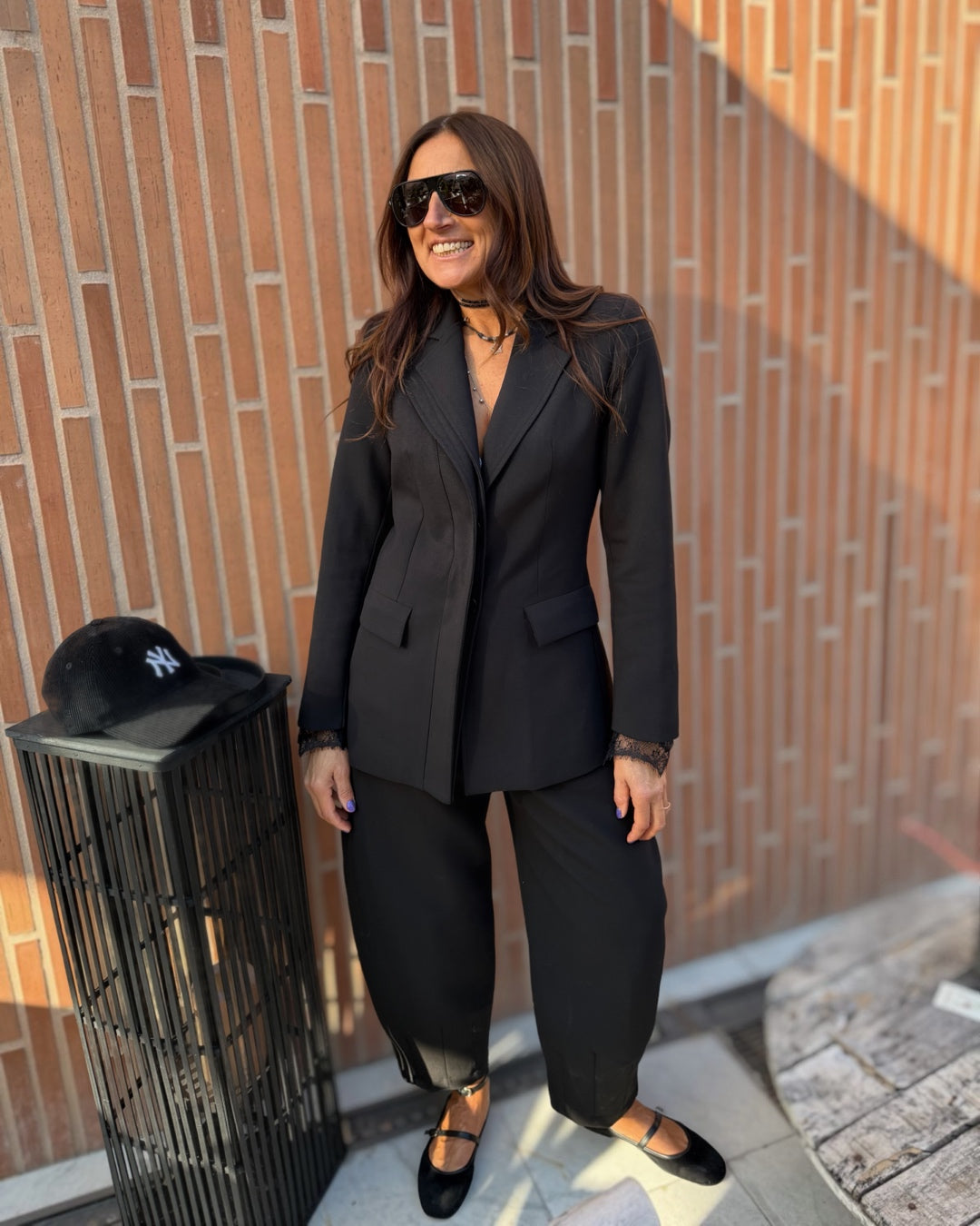 Blazer Punto Milano Doppio Revers  | Nero