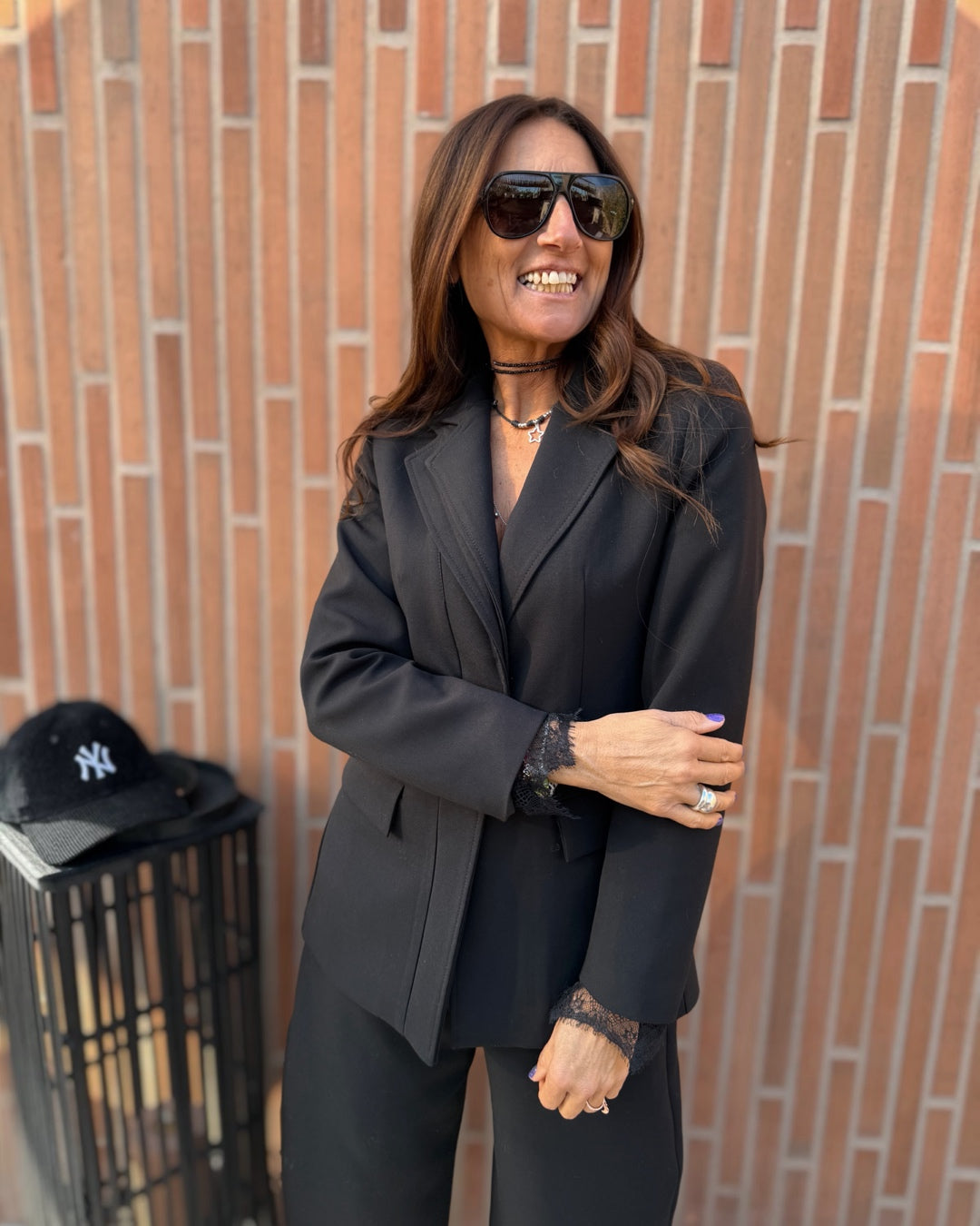 Blazer Punto Milano Doppio Revers  | Nero