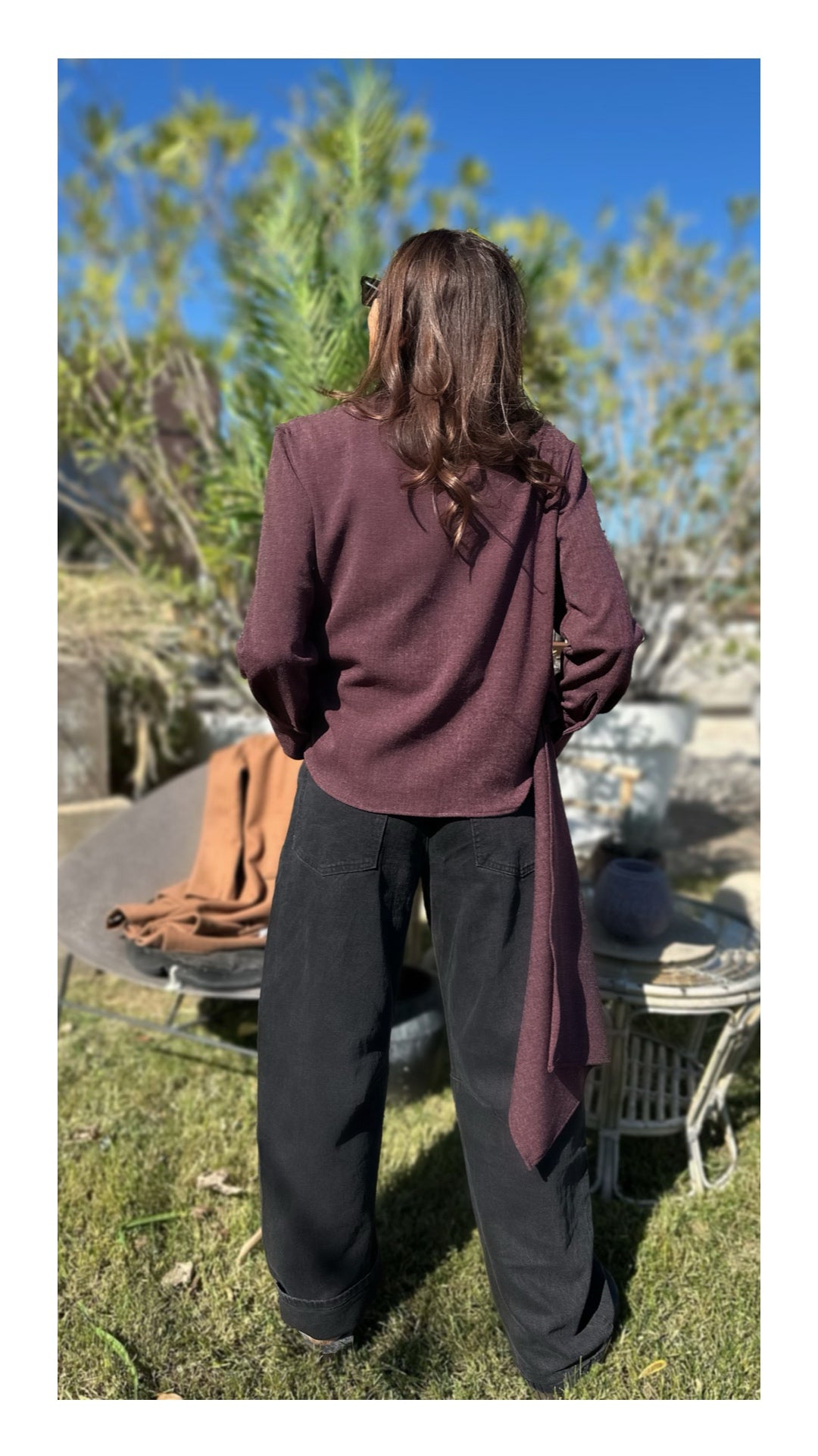 Camicia Maxi Fusciacca Cucita | Burgundy