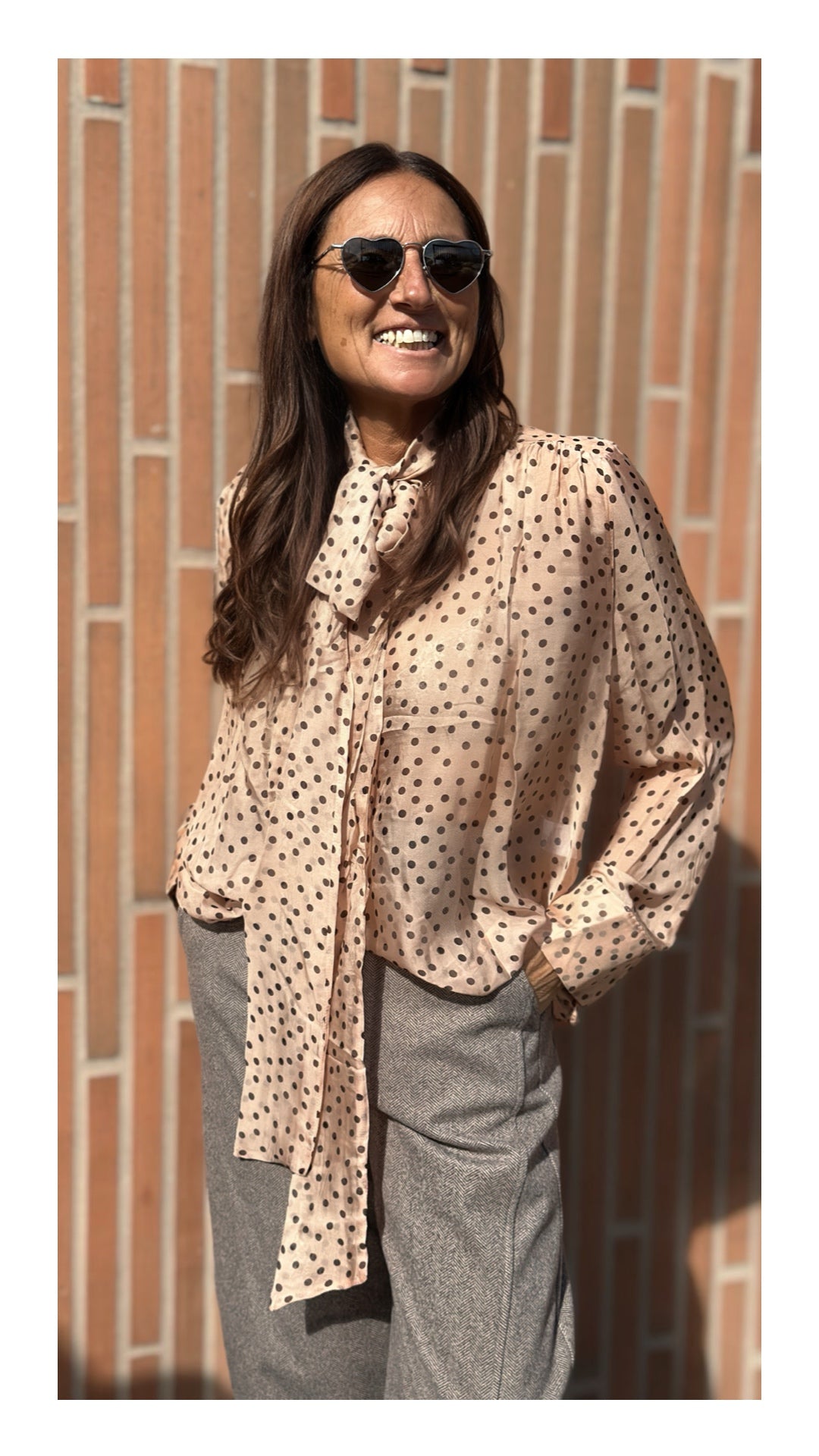 Camicia In Seta e Viscosa Pois | Cipria