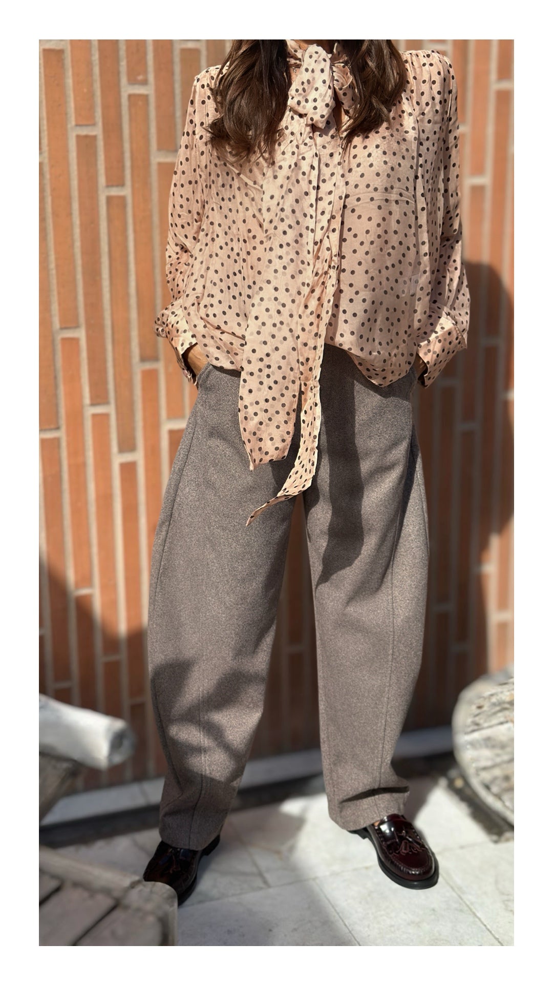 Camicia In Seta e Viscosa Pois | Cipria