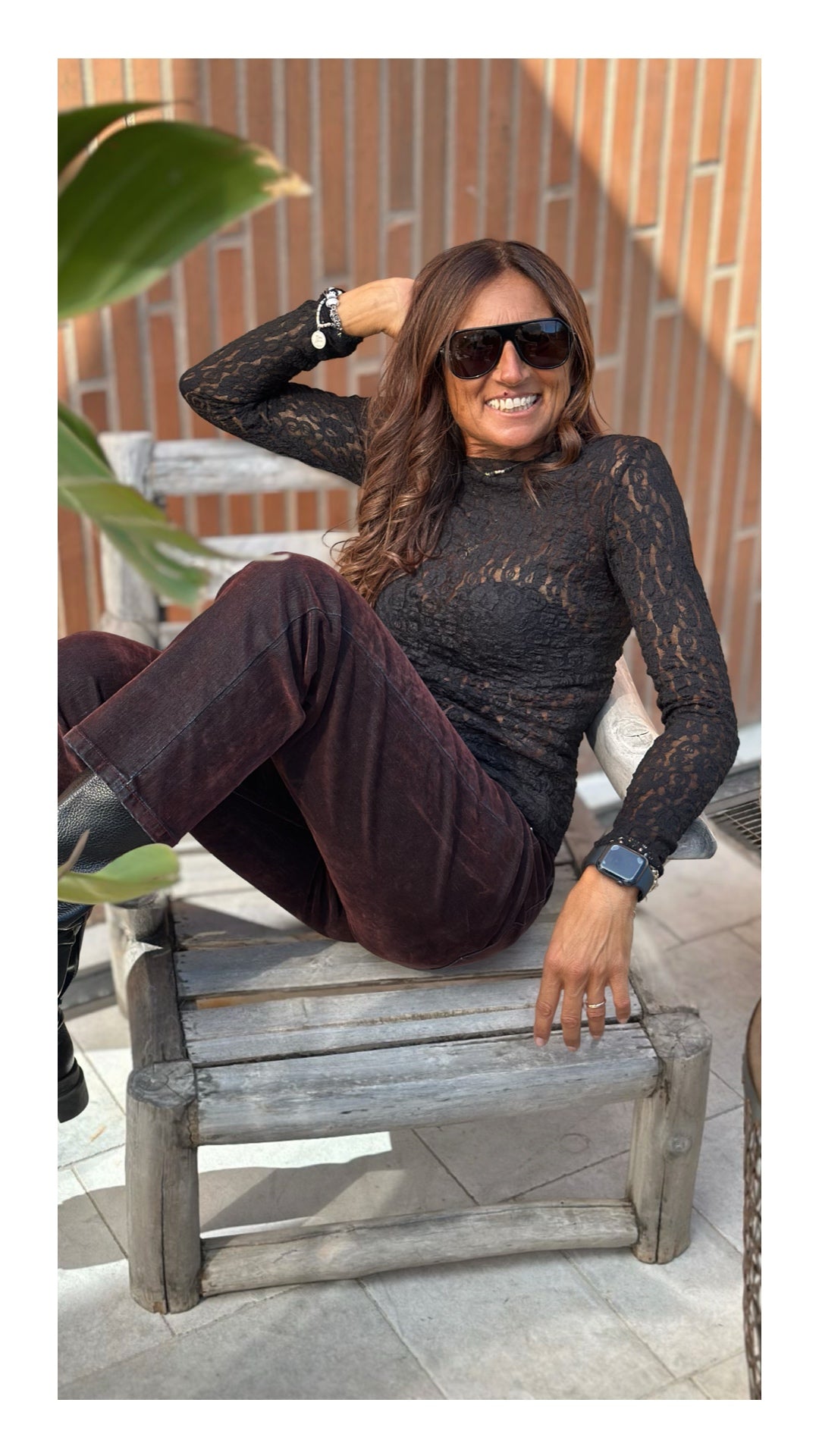 Maglia Sottile in Pizzo | Nero