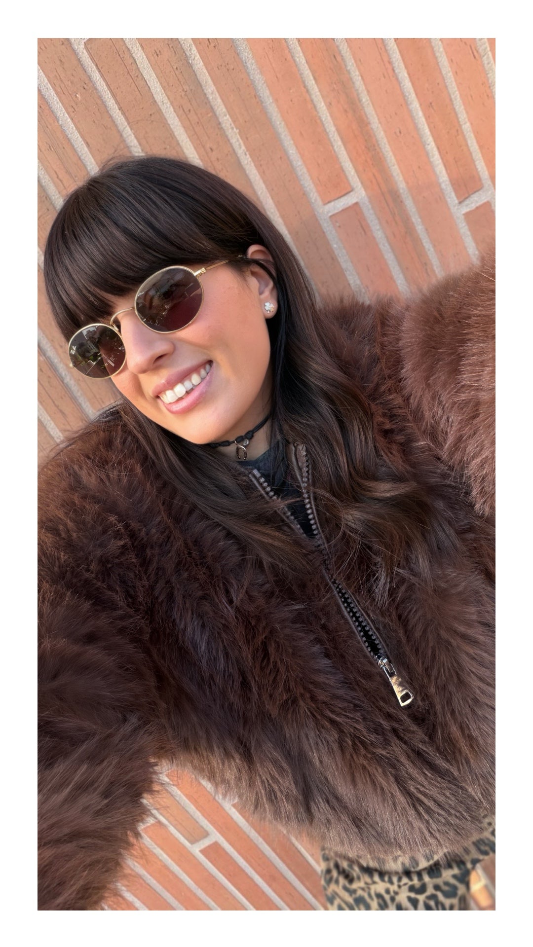 Bomber in Eco Pelliccia Regular Fit | Cioccolato