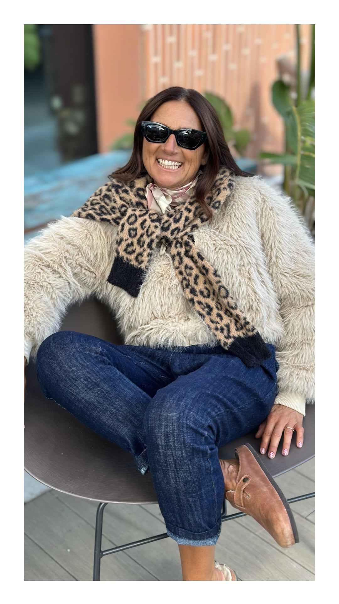 Bomber in Eco Pelliccia Regular Fit | Beige