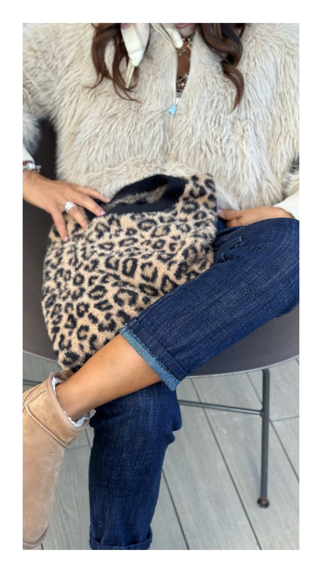 Bomber in Eco Pelliccia Regular Fit | Beige