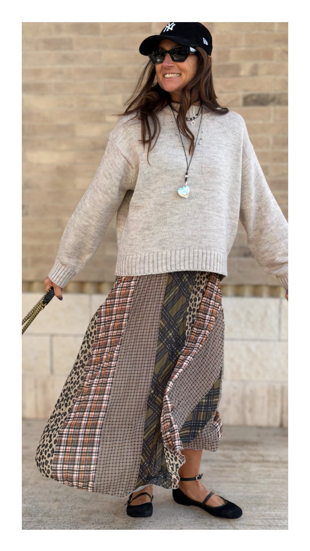 Gonna Patchwork Plissé