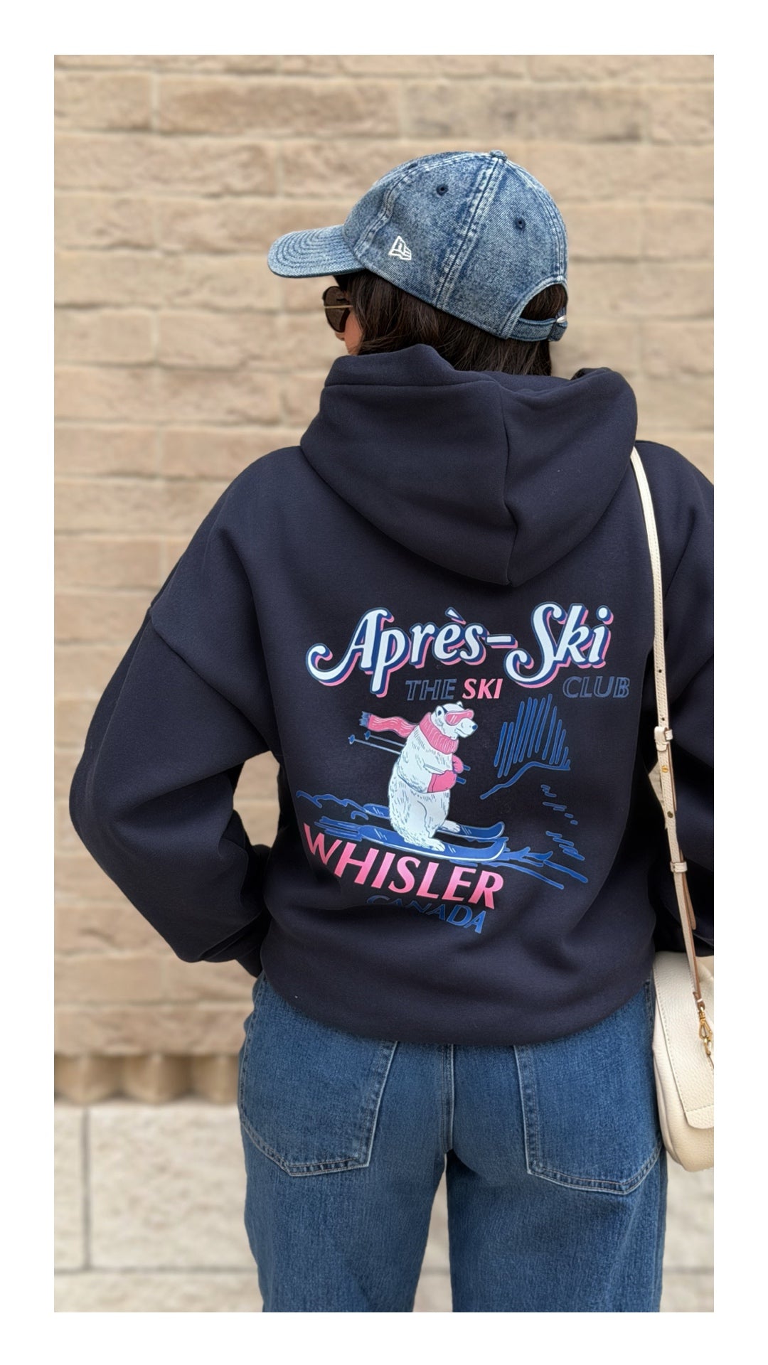 Felpa Oversize con Cappuccio Apres-ski | Blu Navy