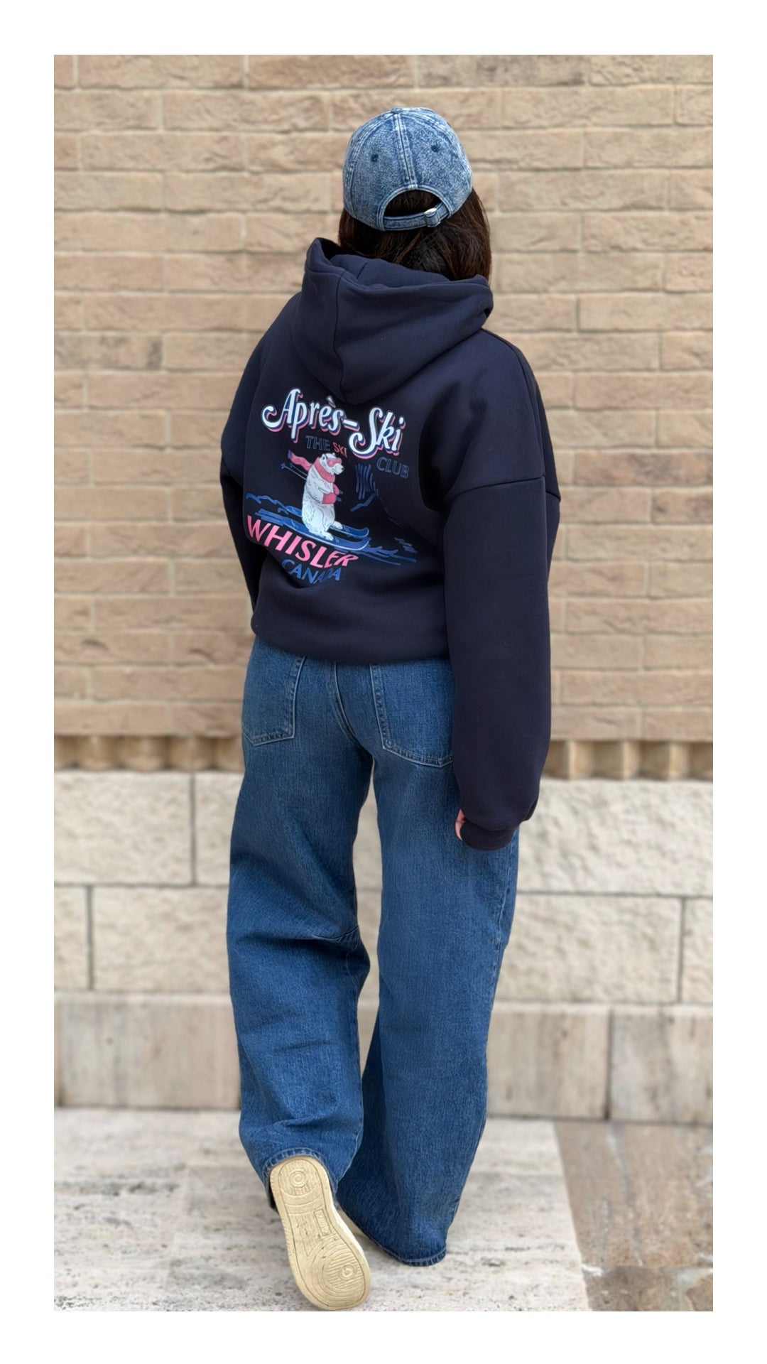 Felpa Oversize con Cappuccio Apres-ski | Blu Navy