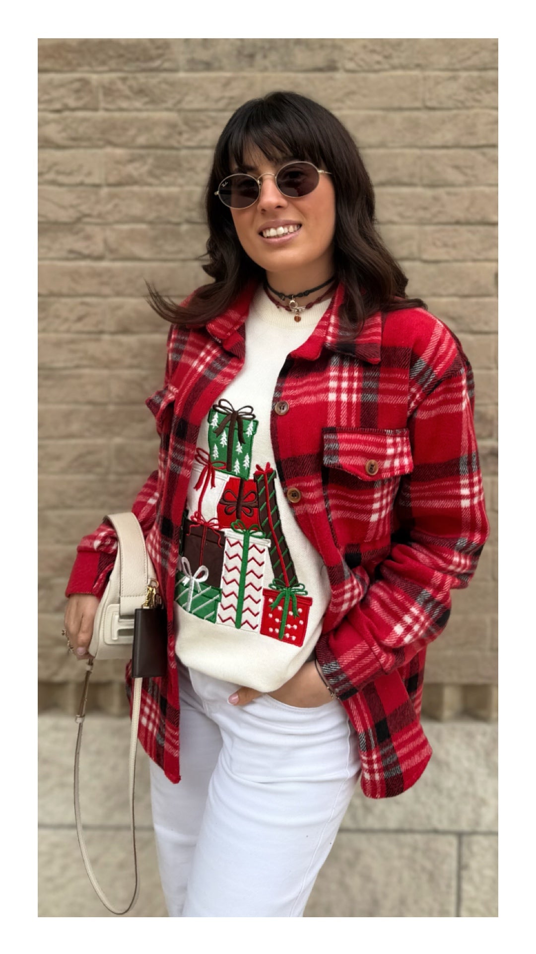 Giacca Check Flanella | Rosso