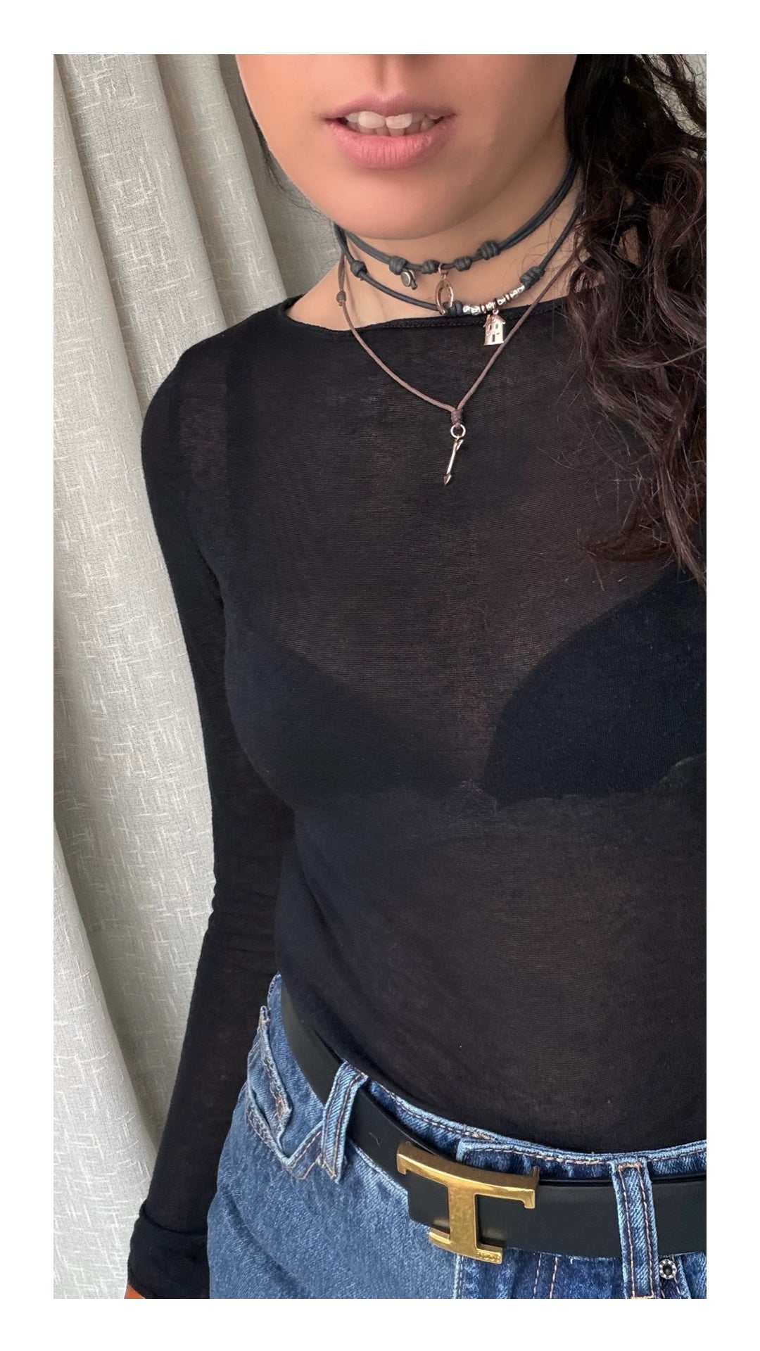 Maglia Sottile Cachemire e Viscosa | Nero