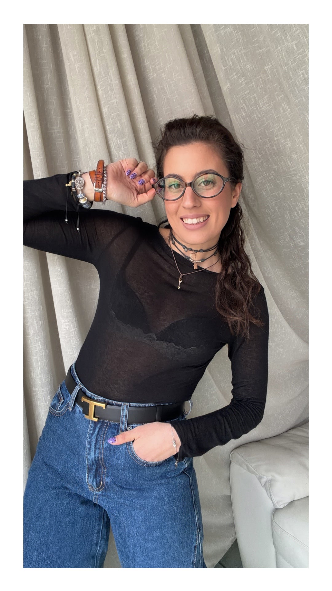 Maglia Sottile Cachemire e Viscosa | Nero