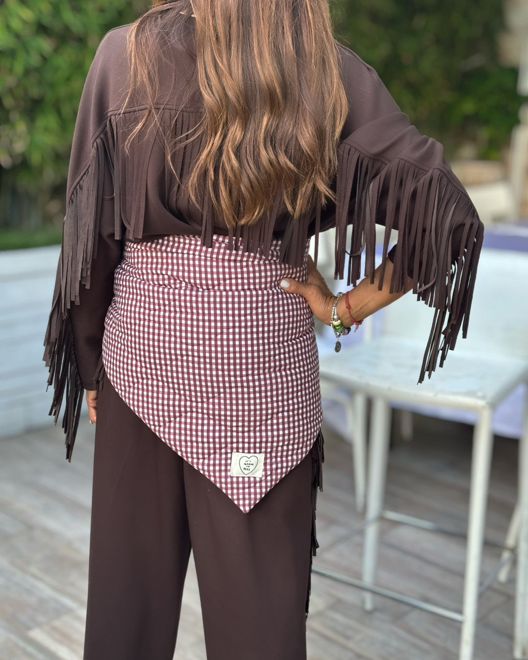 Mantella Imbottita Quadretto Bordeaux