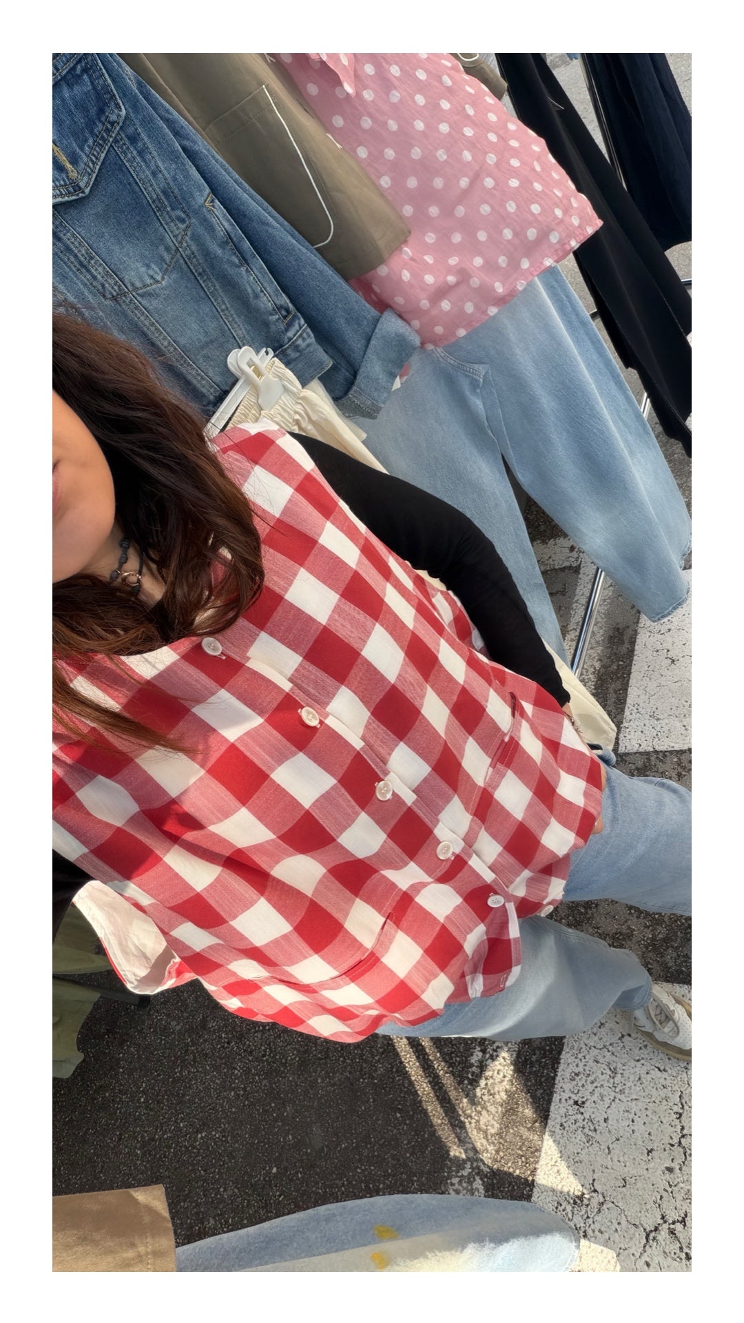 Gilet Maxi Quadro | Rosso