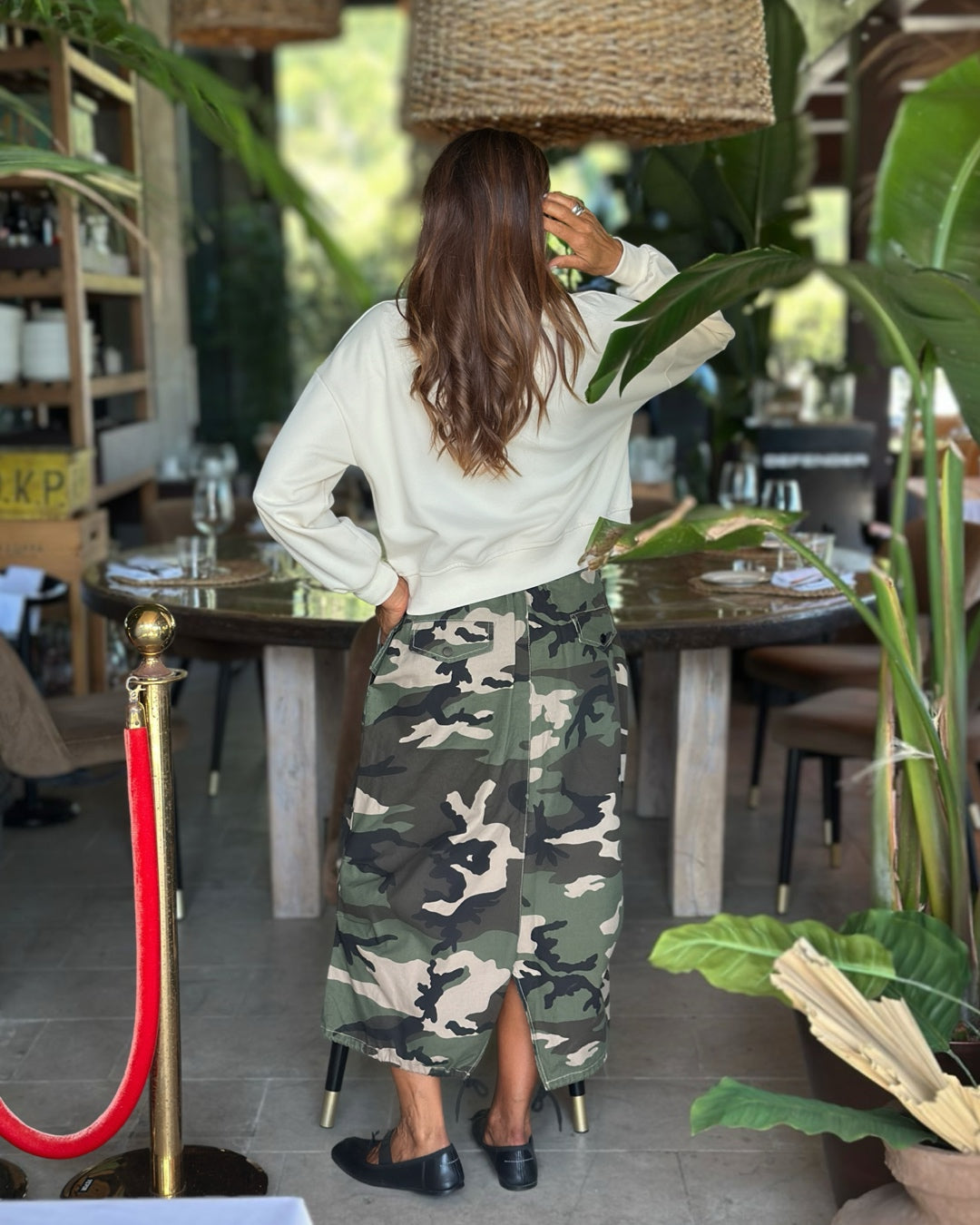 Gonna in Tela Denim Camouflage