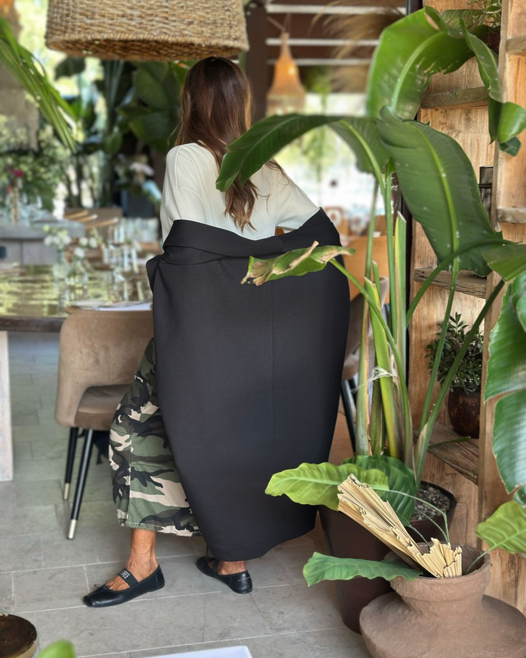 Giacca Mantella Punto Milano Over in Nero