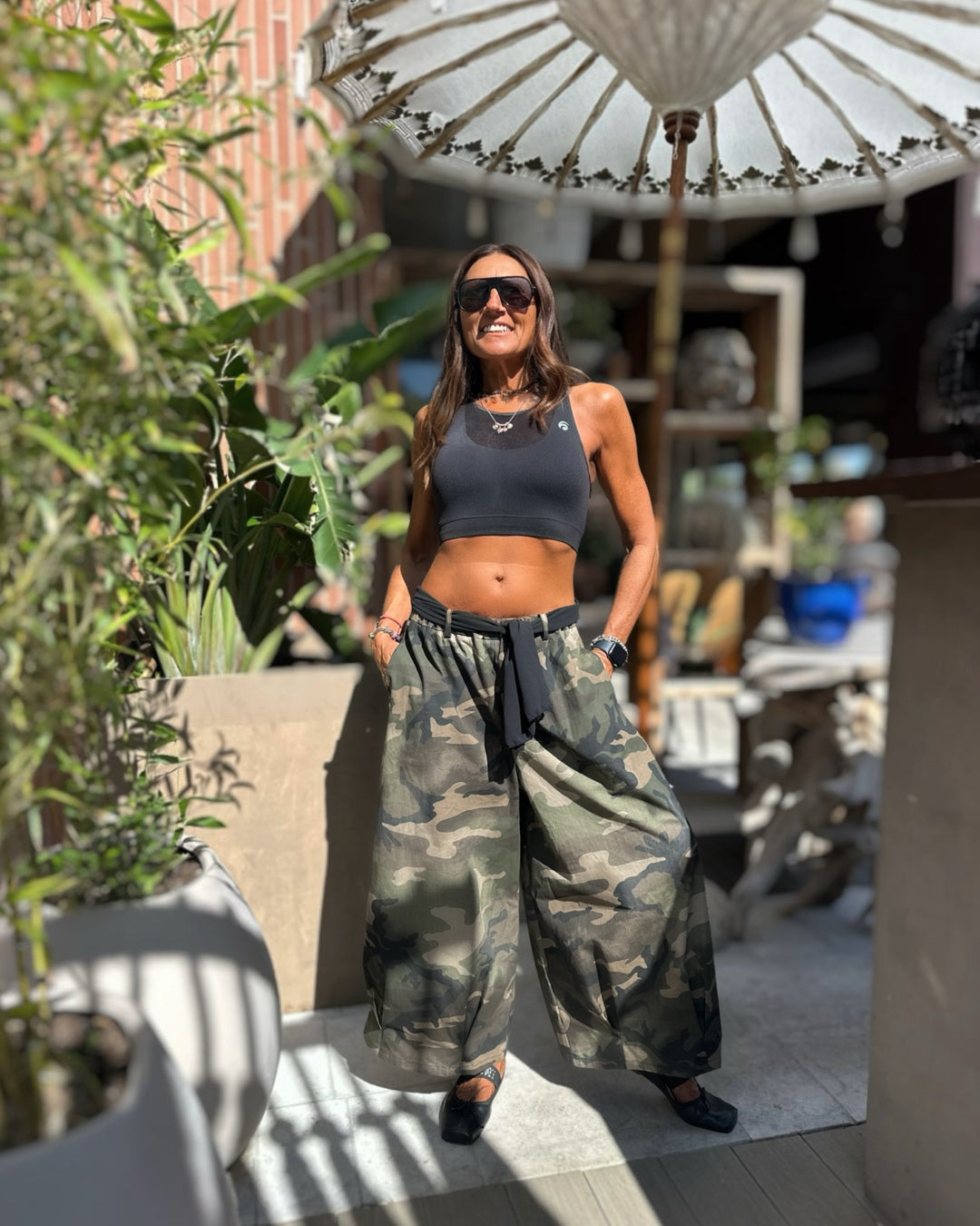 Pantalone Camouflage Balloon con Fusciacca