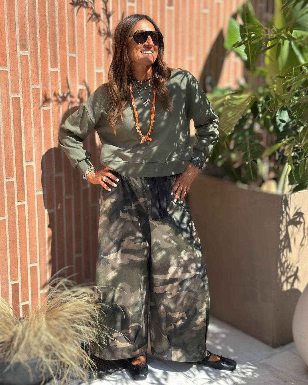 Pantalone Camouflage Balloon con Fusciacca