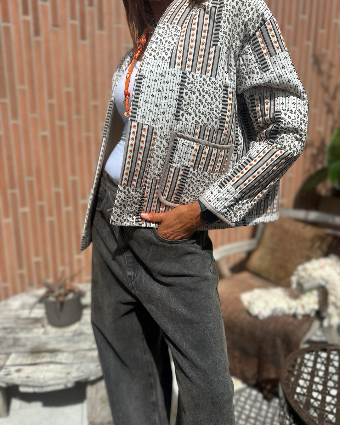 Giacca Trapuntata Patchwork Vintage
