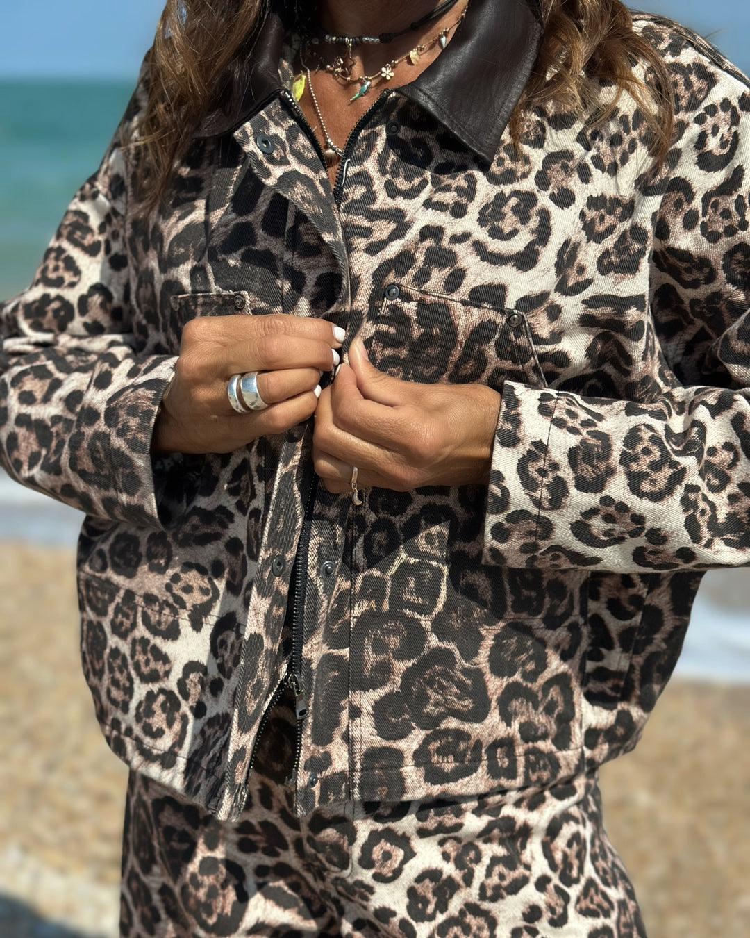 Giacca Denim Maculata