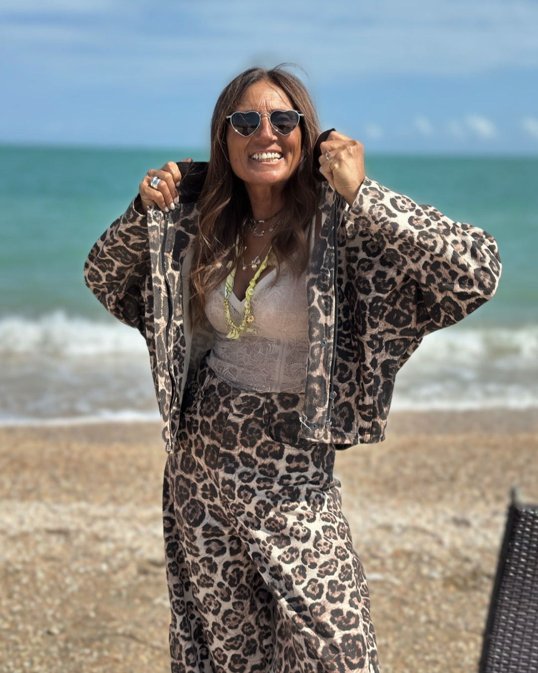 Giacca Denim Maculata