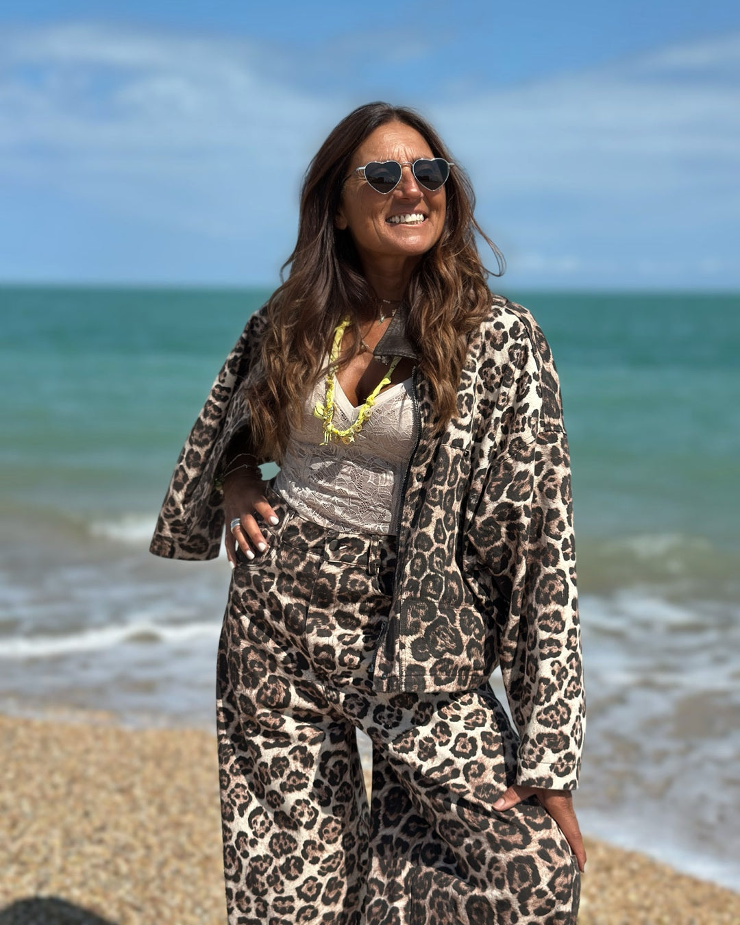 Giacca Denim Maculata