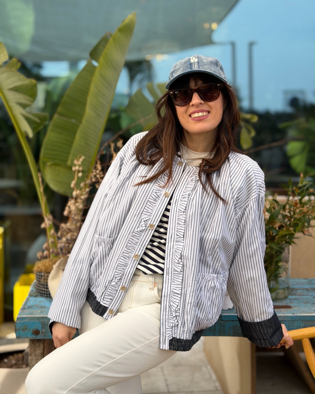 Giacca Double Face Denim Dark Wash