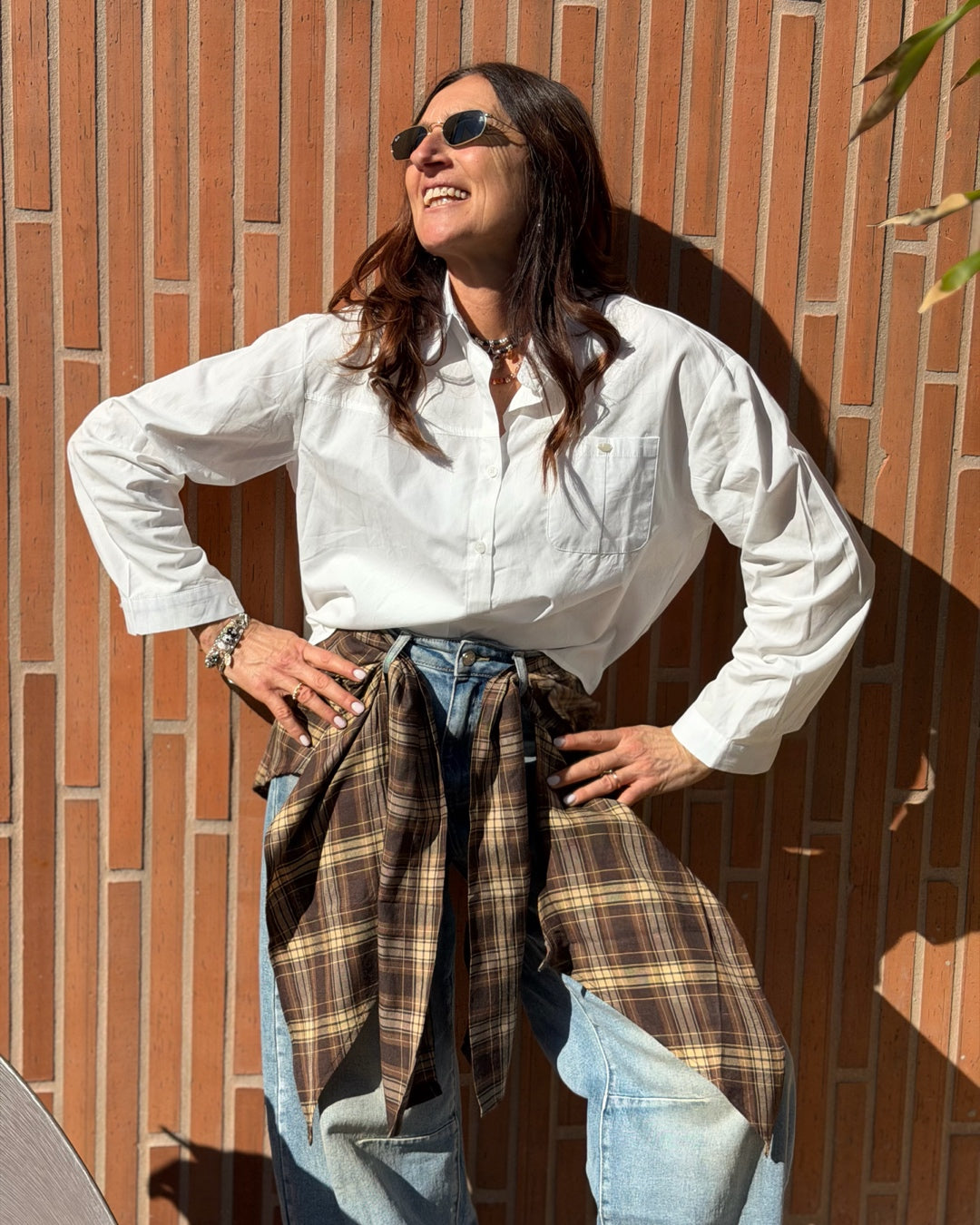 Camicia a Scatola Cotone Bianco