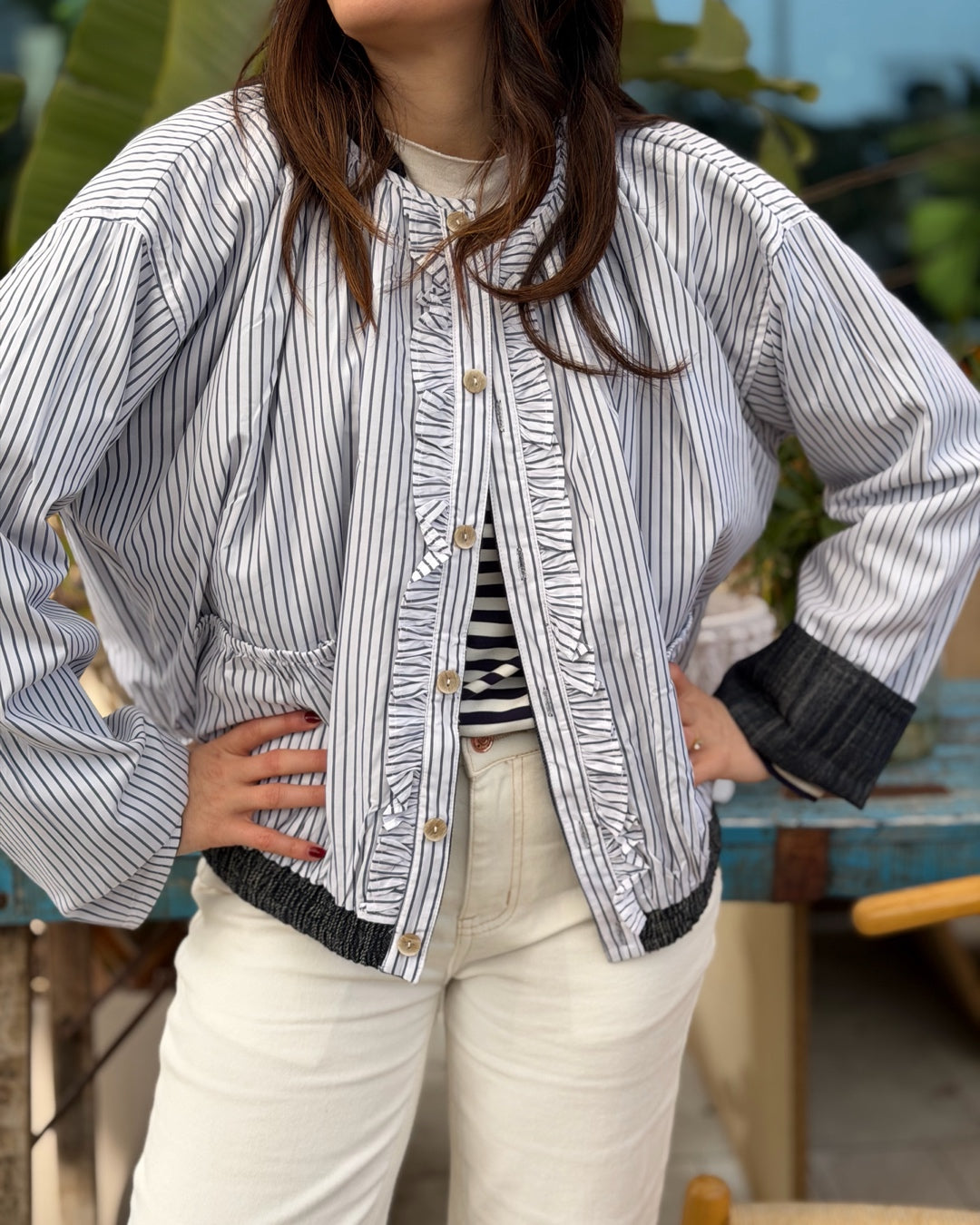 Giacca Double Face Denim Dark Wash