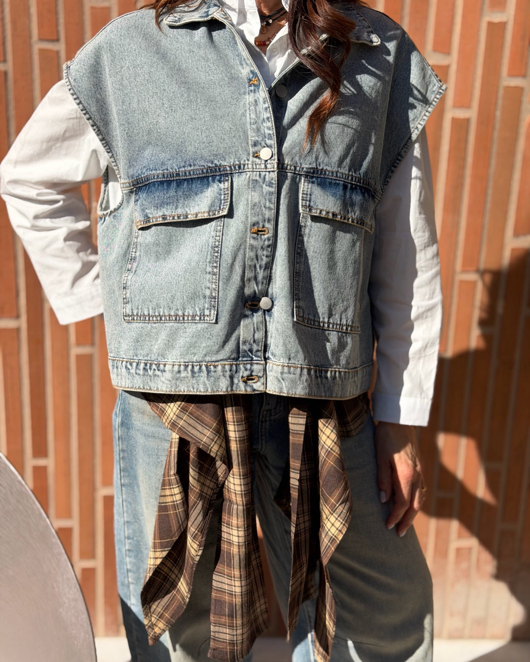 Gilet Denim con Tasconi
