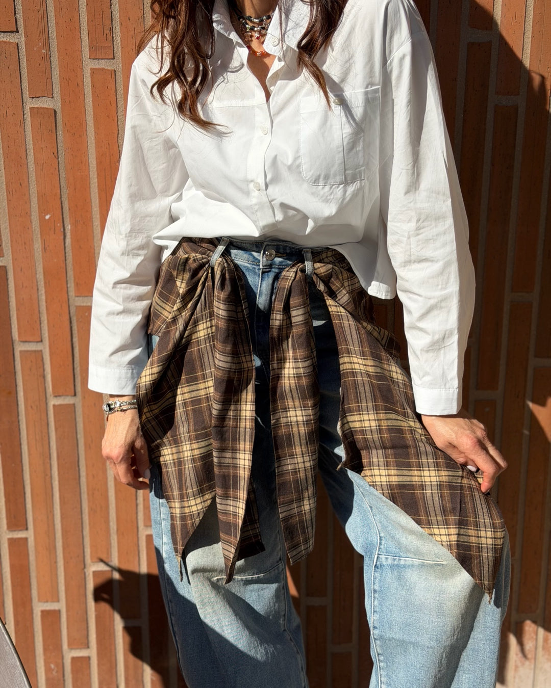 Camicia a Scatola Cotone Bianco