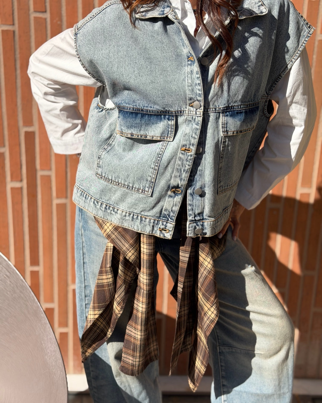 Gilet Denim con Tasconi