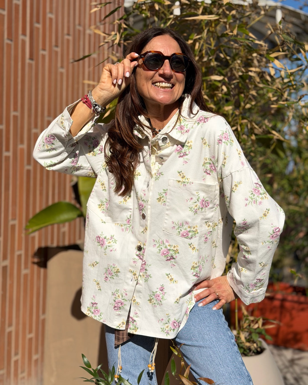 Camicia Denim Flora